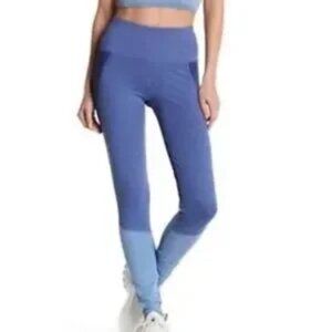 Splendid Activewear Blue Color Block Leggings Size L